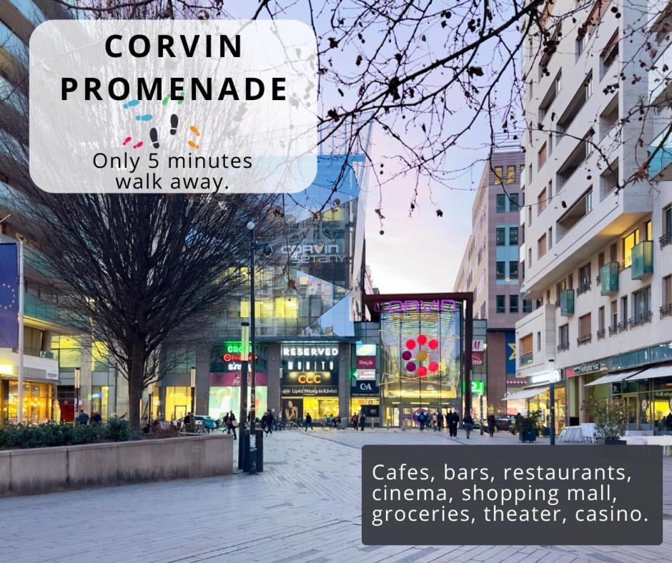 Corvin City Apartment - Free Parking- Budapesta Exterior foto